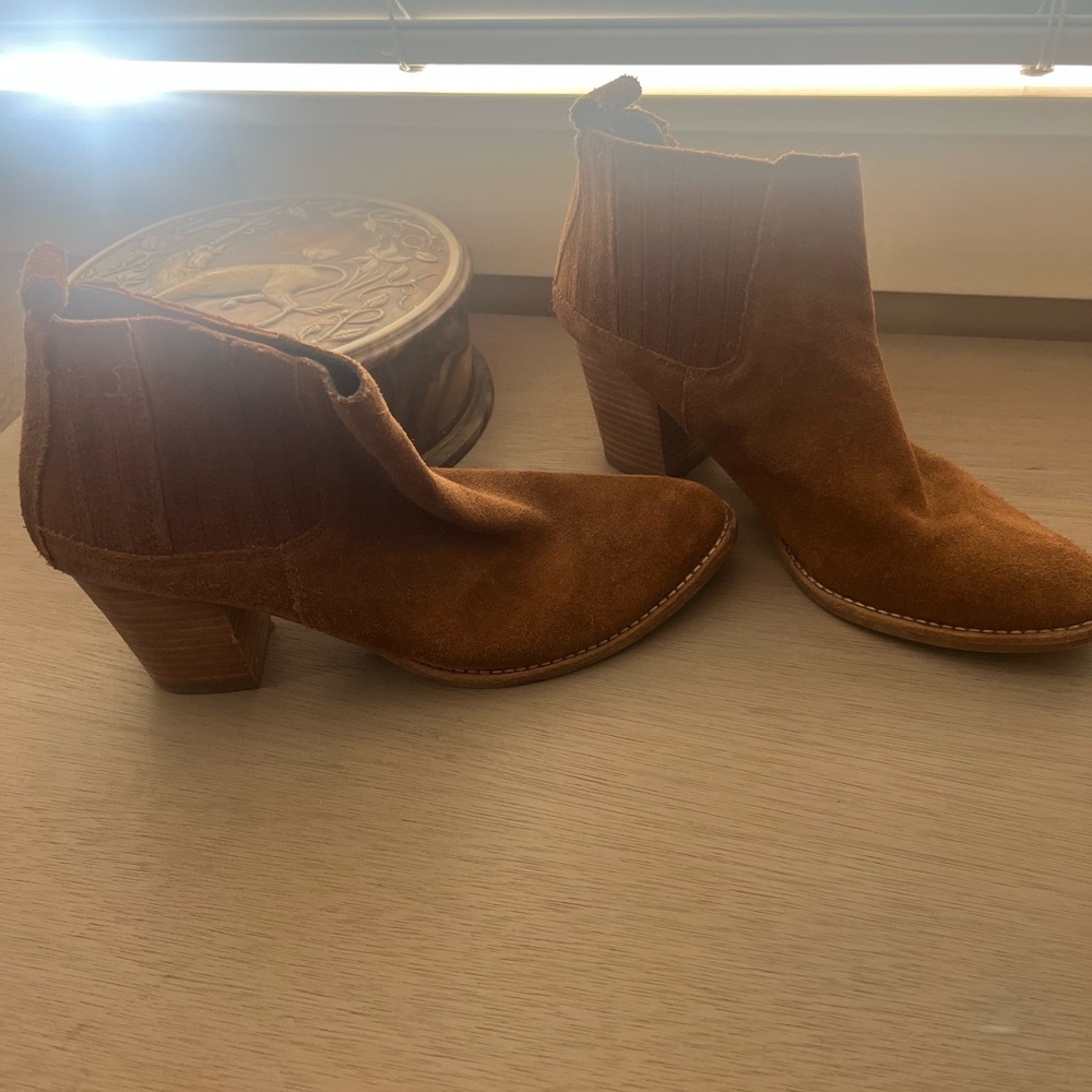 Brown Suede Ankle Booties